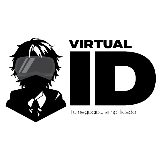 Logo Virtual ID contabilidad y pagina web, diseño web, REGISTRO DE MARCA, venta y personalización de tarjetas NFC, Totems NFC
